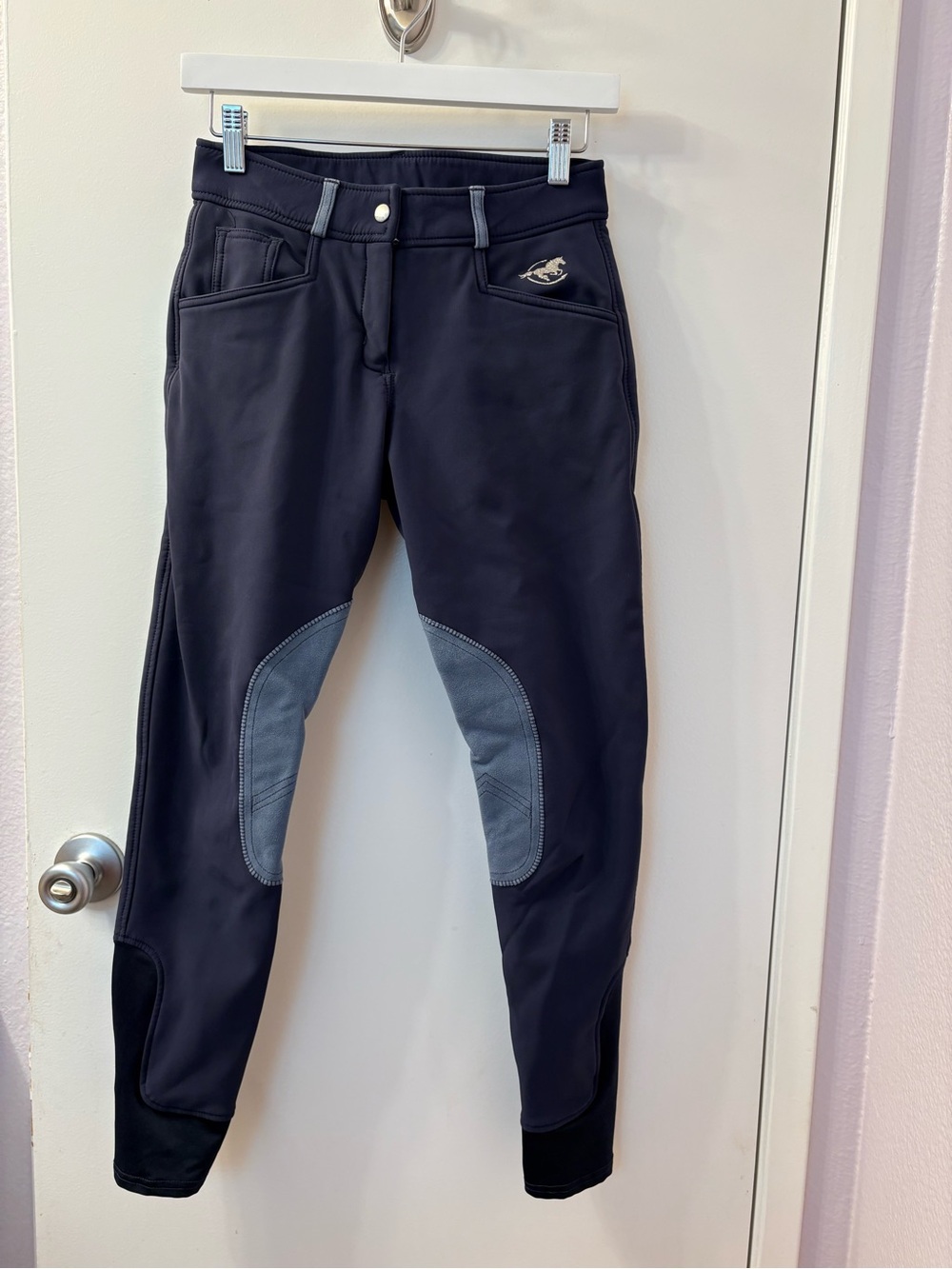 Piper Women’s Black Riding Breeches with Knee Patches